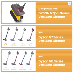 Dyson v6/v7/v8 - Dewalt / Makita akumuliatoriaus adapteris