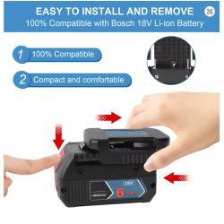 Bosch powerbank – USB ir Type‑C adapteris 18 V ličio baterijai, greitas įkrovimas