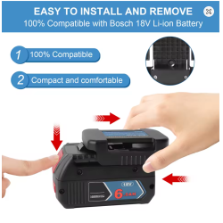 Bosch powerbank – USB ir Type‑C adapteris 18 V ličio baterijai, greitas įkrovimas