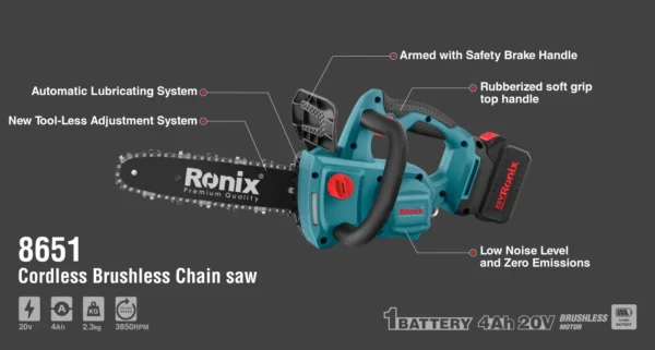 Ronix 8651 – pjūklo dalių schema