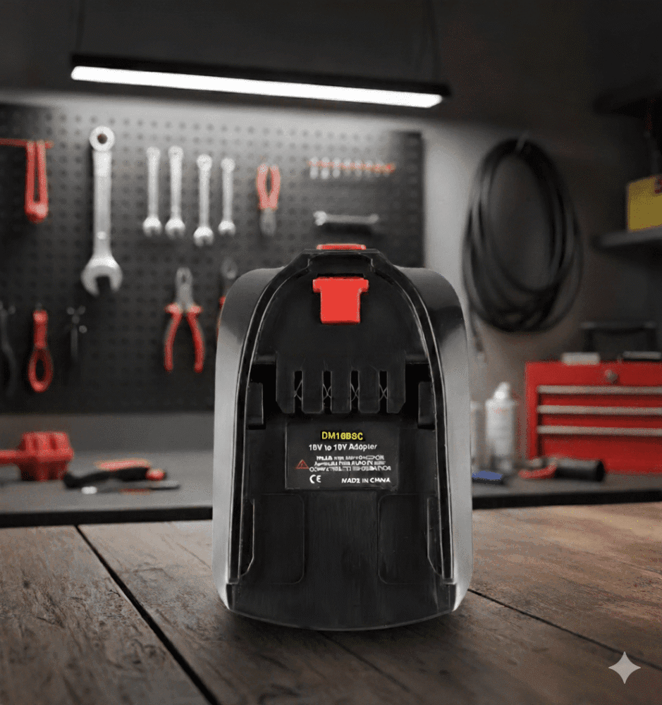Bosch (žalias Power for ALL) → Dewalt / Milwaukee akumuliatoriaus adapteris Bosch Green PBA 18V → Dewalt 18V/20V & Milwaukee M18 akumuliatoriaus adapteris