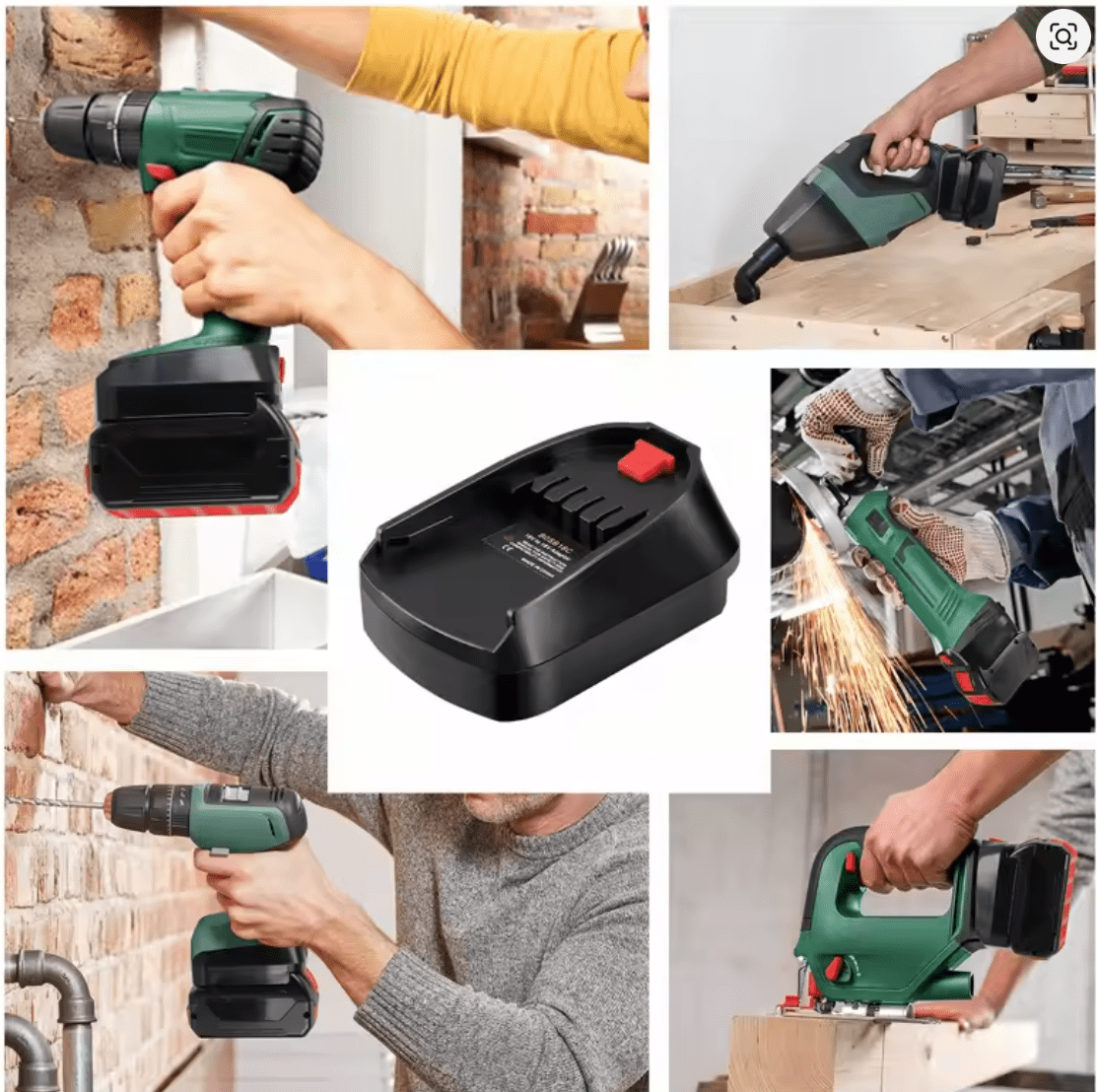 Bosch Green PBA 18V - Bosch Blue GBA 18V akumuliatoriaus adapteris
