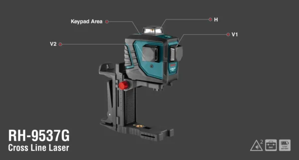 Ronix RH-9537G – nivelyro dalių schema