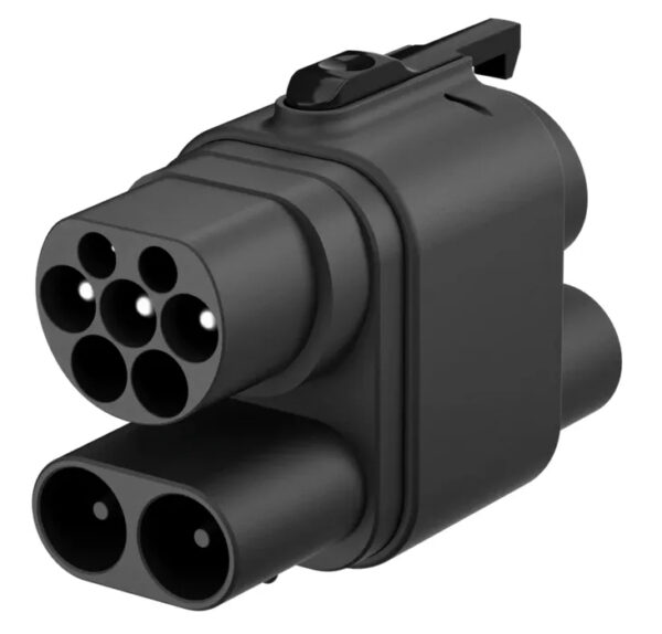 ccs2ccs1adapteris AC+DC CCS2 į CCS1 adapteris elektromobiliams (Europos į JAV standartą)