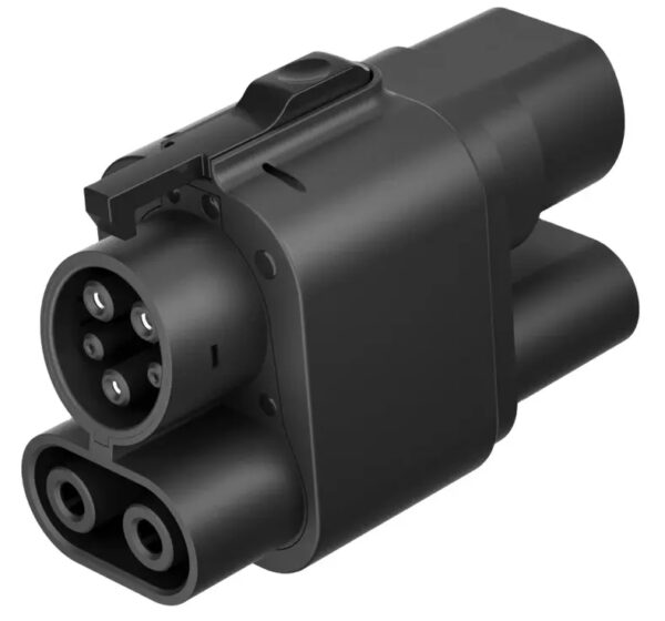 ccs2ccs1adapteris2 AC+DC CCS2 į CCS1 adapteris elektromobiliams (Europos į JAV standartą)