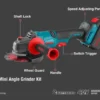 Ronix 8901-40V – šlifuoklio dalių schema