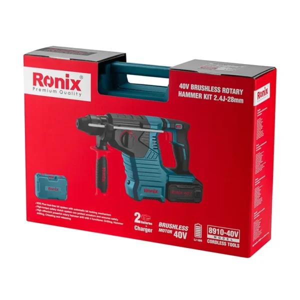 Ronix 8910-40V – Perforatoriaus pakuotė Ronix 8910-40V – perforatoriaus pakuotė