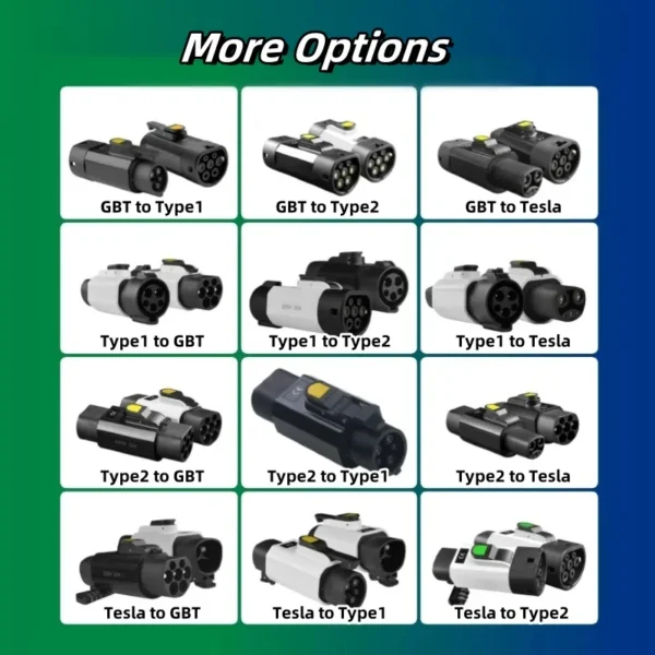AC-Single-Phase-220V-32A-Electric-Car-Connector-Type-2-EV-Charger-Type-2-to-Tesla-Adapter-5.webp Type 2 į Tesla NACS adapteris 32A EV įkrovimui