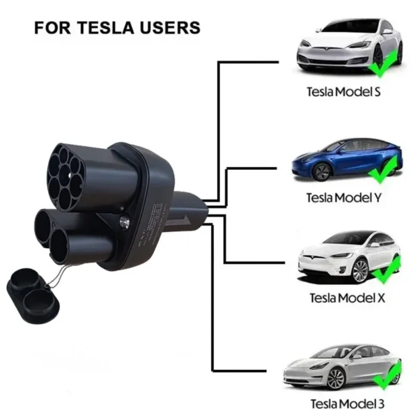 CCS2 į NACS adapteris Tesla Model 3/Y/S/X iki 250kW