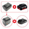 Skil 20V - Bosch Blue GBA 18V akumuliatoriaus adapteris