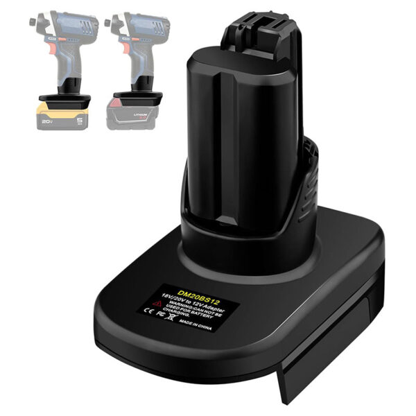 PowuseDeWaltMilwaukee18VtoBosch12VBatteryAdapter_11.jpg Bosch 12V - Dewalt 18V/20V & Milwaukee M18 akumuliatoriaus adapteris