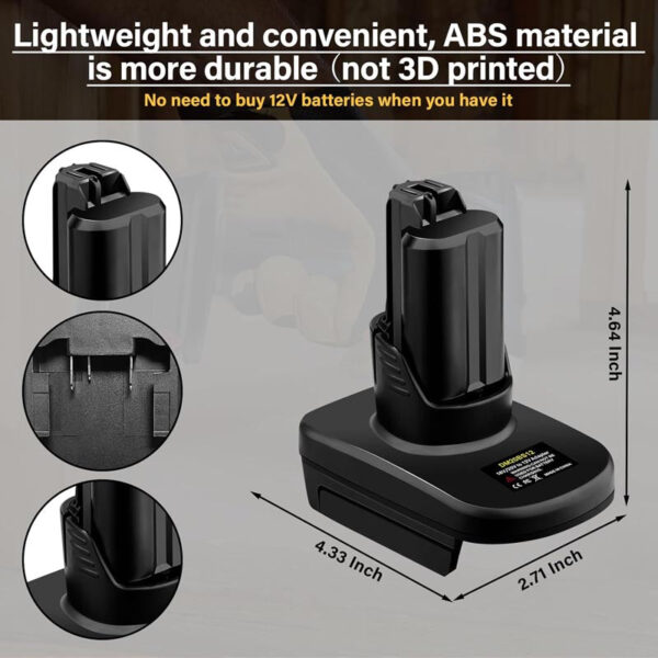 PowuseDeWaltMilwaukee18VtoBosch12VBatteryAdapter_3.jpg Bosch 12V - Dewalt 18V/20V & Milwaukee M18 akumuliatoriaus adapteris