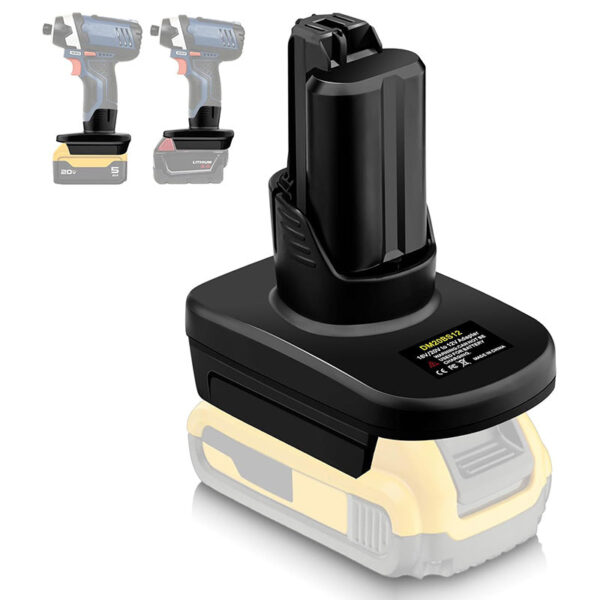 PowuseDeWaltMilwaukee18VtoBosch12VBatteryAdapter_6.jpg Bosch 12V - Dewalt 18V/20V & Milwaukee M18 akumuliatoriaus adapteris
