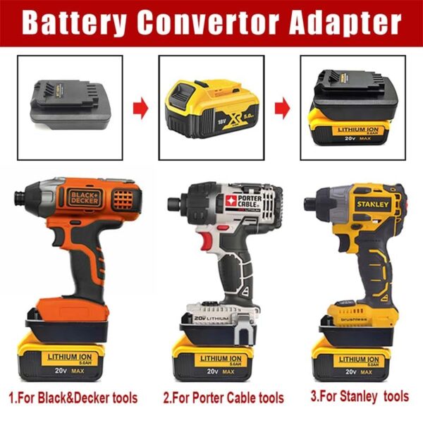Black+Decker 18V/20V - Dewalt 18V/20V akumuliatoriaus adapteris