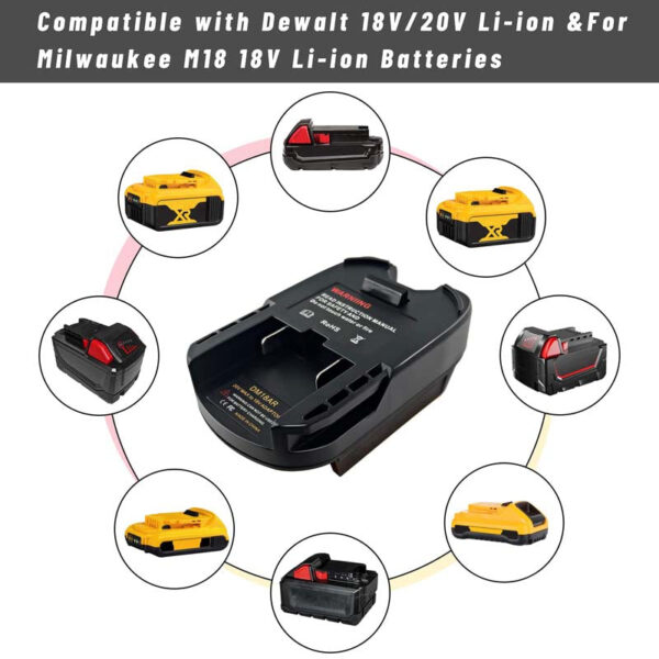 PowuseDewaltMilwaukeeToRidgidAEGBatteryAdapter_10.jpg AEG 18V - Dewalt 18V/20V & Milwaukee M18 akumuliatoriaus adapteris