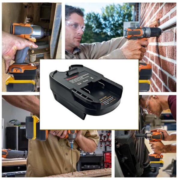 PowuseDewaltMilwaukeeToRidgidAEGBatteryAdapter_16.jpg AEG 18V - Dewalt 18V/20V & Milwaukee M18 akumuliatoriaus adapteris