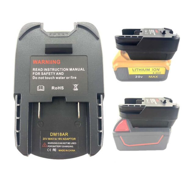 PowuseDewaltMilwaukeeToRidgidAEGBatteryAdapter_2.jpg AEG 18V - Dewalt 18V/20V & Milwaukee M18 akumuliatoriaus adapteris