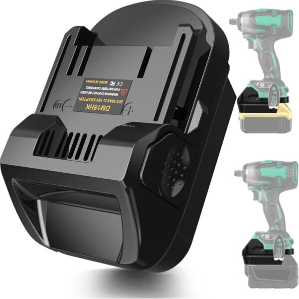 Hitachi/Hikoki 18V - Dewalt 18V/20V & Milwaukee M18 akumuliatoriaus adapteris