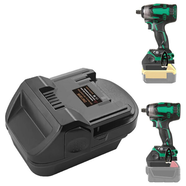 Hitachi/Hikoki 18V - Dewalt 18V/20V & Milwaukee M18 akumuliatoriaus adapteris