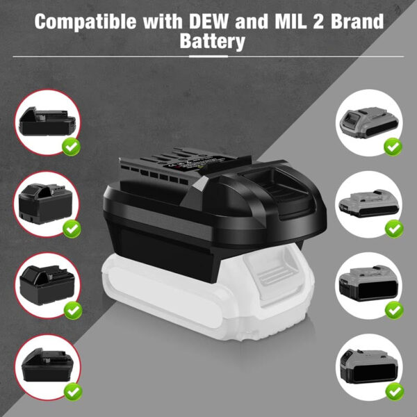 Skil 20V - Milwaukee M18 akumuliatoriaus adapteris