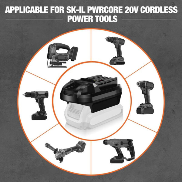 Skil 20V - Milwaukee M18 akumuliatoriaus adapteris
