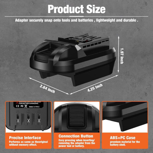 Skil 20V - Milwaukee M18 akumuliatoriaus adapteris