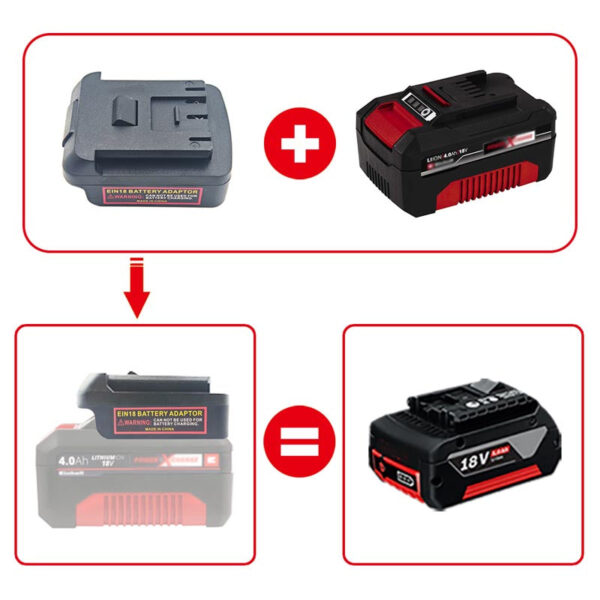 PowuseEinhellToBoschBatteryAdapter_2.jpg Bosch Blue GBA 18V - Einhell 18V akumuliatoriaus adapteris