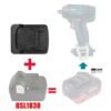 PowuseHitachiBatteryToMetaboToolAdapter_1.jpg Metabo 18V - Hitachi/Hikoki 18V akumuliatoriaus adapteris