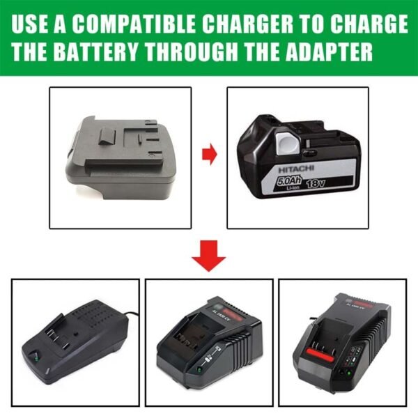 Bosch Blue GBA 18V - Hitachi/Hikoki 18V akumuliatoriaus adapteris