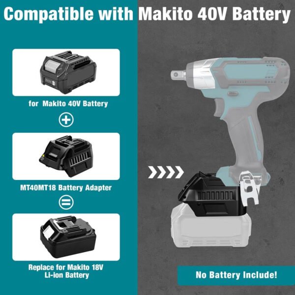 Makita 18V LXT - Makita XGT 40V akumuliatoriaus adapteris