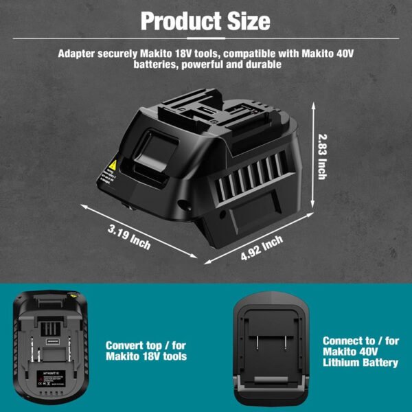 Makita 18V LXT - Makita XGT 40V akumuliatoriaus adapteris