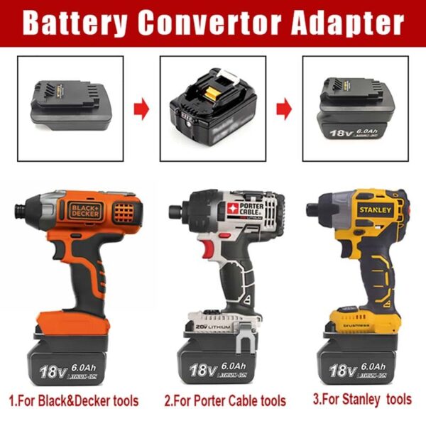 Black+Decker 18V/20V - Makita 18V LXT akumuliatoriaus adapteris