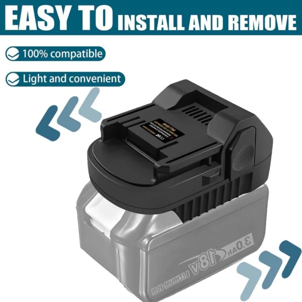 PowuseMakitatoHitachiHikokiMetaboHPTBatteryAdapter_1.jpg Hitachi/Hikoki 18V - Makita 18V LXT akumuliatoriaus adapteris