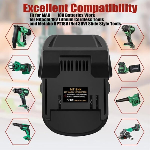 Hitachi/Hikoki 18V - Makita 18V LXT akumuliatoriaus adapteris