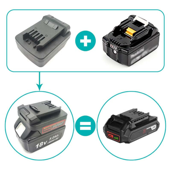 PowuseMakitatoSKILBatteryAdapter_2.jpg Skil 20V - Makita 18V LXT akumuliatoriaus adapteris