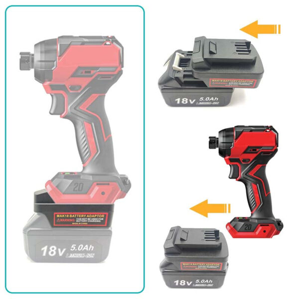 PowuseMakitatoSKILBatteryAdapter_3.jpg Skil 20V - Makita 18V LXT akumuliatoriaus adapteris