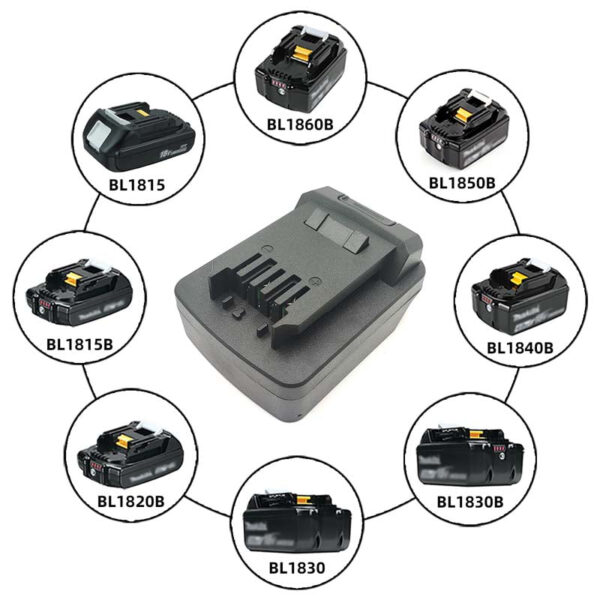 PowuseMakitatoSKILBatteryAdapter_4.jpg Skil 20V - Makita 18V LXT akumuliatoriaus adapteris