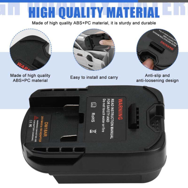 PowuseMilwaukeeDewaltToRidgidAEGBatteryAdapter_4.jpg AEG 18V - Dewalt 18V/20V & Milwaukee M18 akumuliatoriaus adapteris