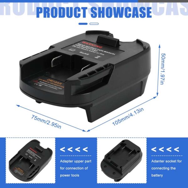 PowuseMilwaukeeDewaltToRidgidAEGBatteryAdapter_5.jpg AEG 18V - Dewalt 18V/20V & Milwaukee M18 akumuliatoriaus adapteris