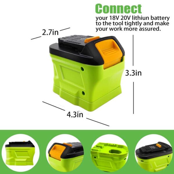 PowuseRyobitoDewaltBatteryAdapter_6.jpg Dewalt 18V/20V - Ryobi One+ 18V akumuliatoriaus adapteris