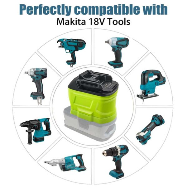 Makita 18V LXT - Ryobi One+ 18V akumuliatoriaus adapteris