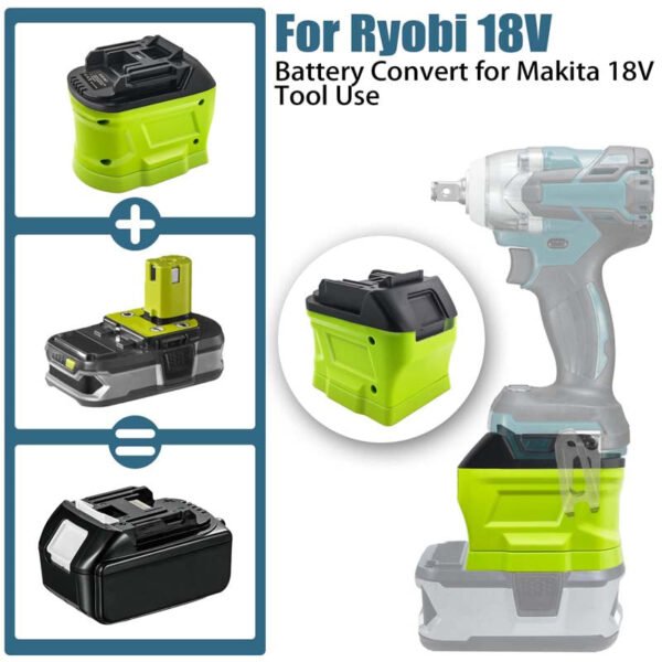 Makita 18V LXT - Ryobi One+ 18V akumuliatoriaus adapteris