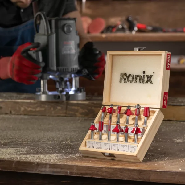 Ronix RH-5341 frezos galvučių rinkinys 12 vnt., 6 mm