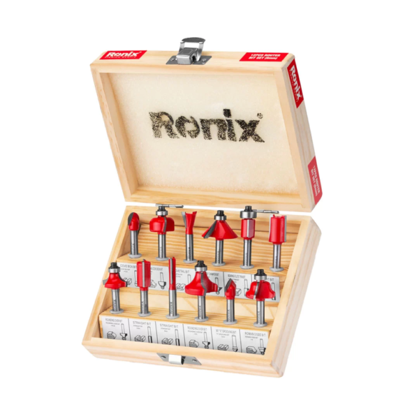 Ronix RH-5341 frezos galvučių rinkinys 12 vnt., 6 mm