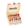 Ronix RH-5341 frezos galvučių rinkinys 12 vnt., 6 mm