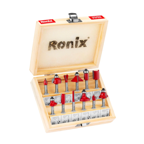 Ronix RH-5341 frezos galvučių rinkinys 12 vnt., 6 mm