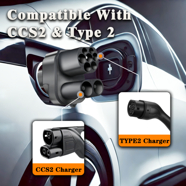 CCS2 į NACS AC+DC adapteris Tesla Model 3/Y/S/X – 500 A, 1000 V, iki 500 kW